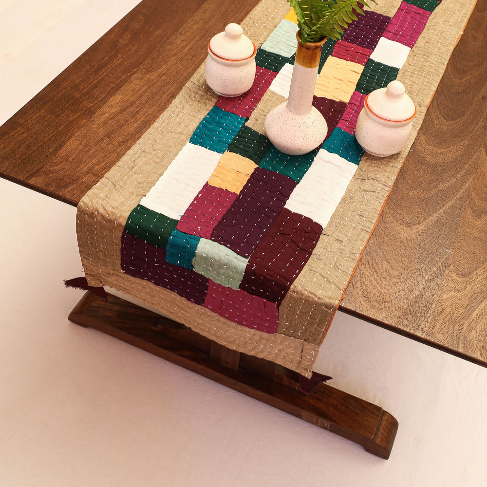 Kantha Patchwork table runner