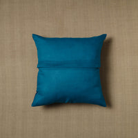 Blue - Patchwork Cotton Kanchipuram Cushion Cover (16 x 16 in) 35