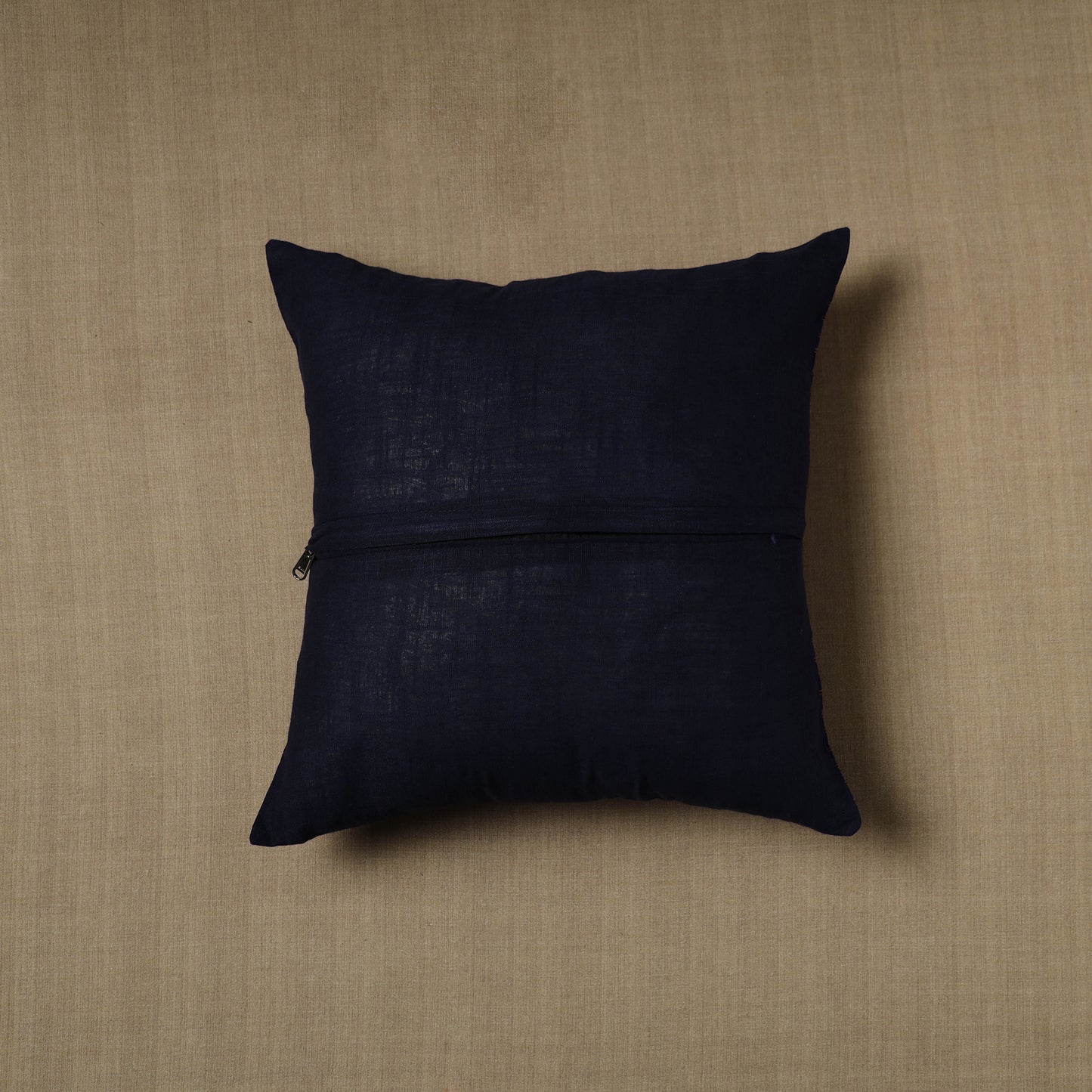 Purple - Patchwork Cotton Kanchipuram Cushion Cover (16 x 16 in) 34