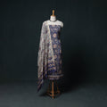 Sanganeri Hand Block Print Chanderi Silk Unstitched Dress Material Suit Set 05