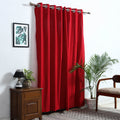 Buy Red Cotton Door Jacquard Curtain (7 x 3 Feet) 
