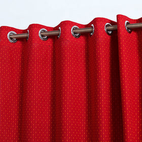 Buy Red Cotton Door Jacquard Curtain (7 x 3 Feet) 