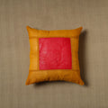 Yellow - patchwork cotton kanchipuram cushion cover (16 x