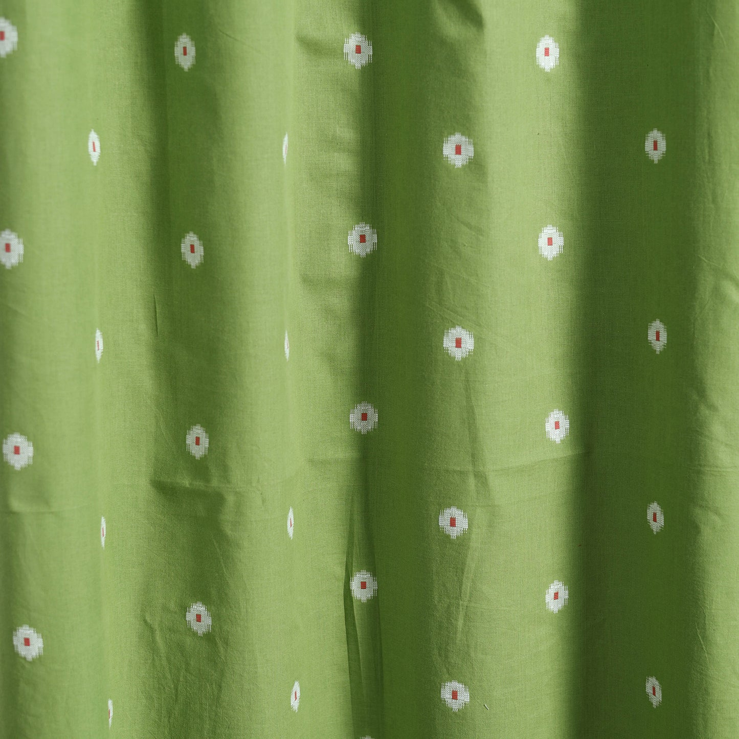 Green - Cotton Door Jacquard Curtain (7 x 3 Feet) 01