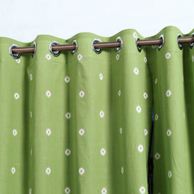 Green - Cotton Door Jacquard Curtain (7 x 3 Feet) 01