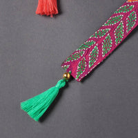 Kantha Embroidery Fabric Bookmark with Tassel 07