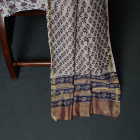 Sanganeri Hand Block Print Chanderi Silk Unstitched Dress Material Suit Set 08