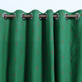 Buy Green Cotton Door Jacquard Curtain (7 x 3 Feet) 