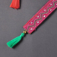 Kantha Embroidery Fabric Bookmark with Tassel 17