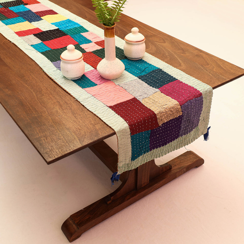 Kantha Patchwork table runner