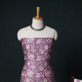 Sanganeri Hand Block Print Chanderi Silk Unstitched Dress Material Suit Set 11
