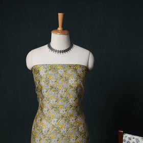 Sanganeri Hand Block Print Chanderi Silk Unstitched Dress Material Suit Set 13