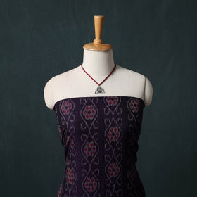 Sambalpuri Ikat Cotton 2pc Unstitched Dress Material Kurta Set with Jewellery 07