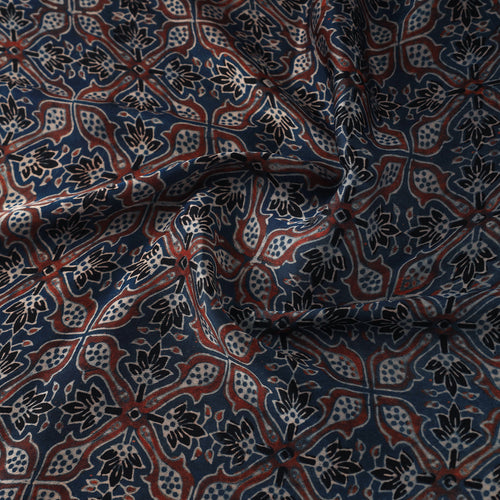 Modal Silk Ajrakh Print Fabric 04