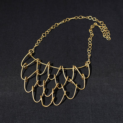 Brass Metal Handcrafted Dokra Choker Necklace by Asalkaar