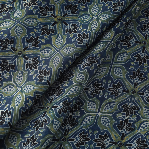 Modal Silk Ajrakh Print Fabric 05