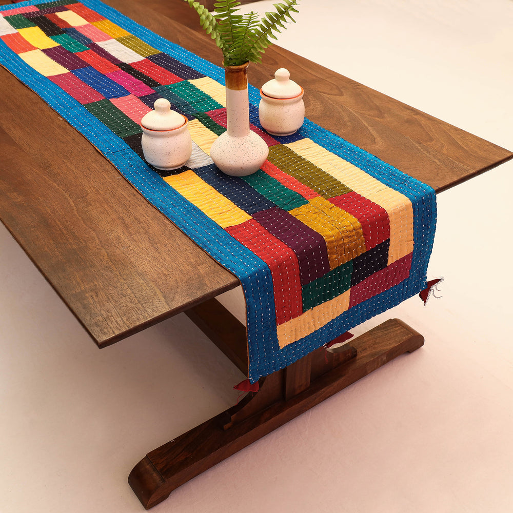 Kantha Patchwork table runner