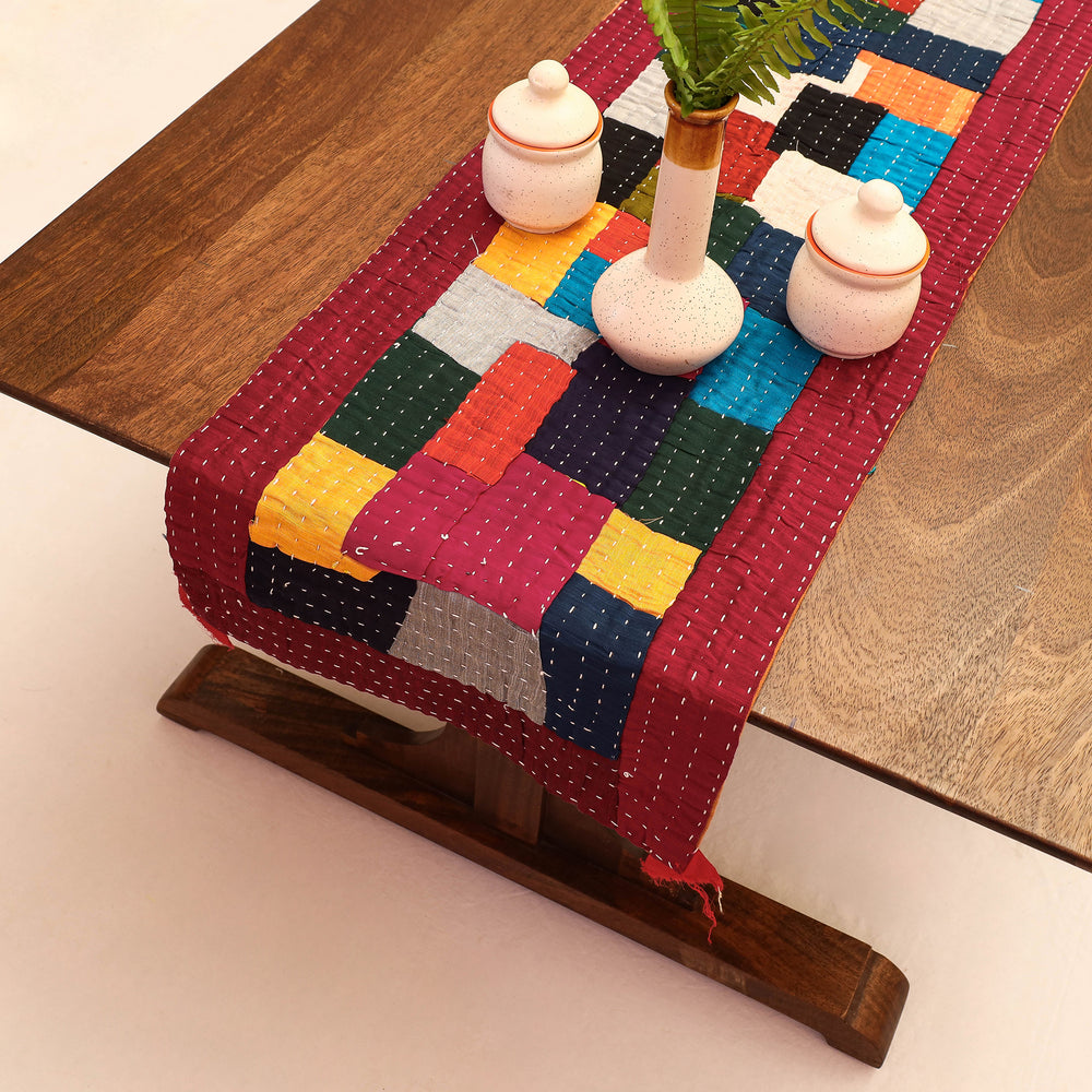 Kantha Patchwork table runner