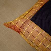 Yellow - Patchwork Cotton Kanchipuram Cushion Cover (16 x 16 in) 12