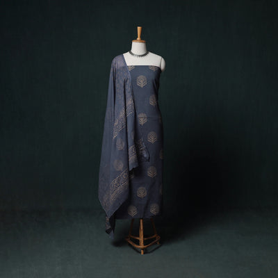 Jaipur Hand Block Print Cotton Unstitched Dress Material Suit Set 16