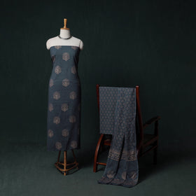 Jaipur Hand Block Print Cotton Unstitched Dress Material Suit Set 16