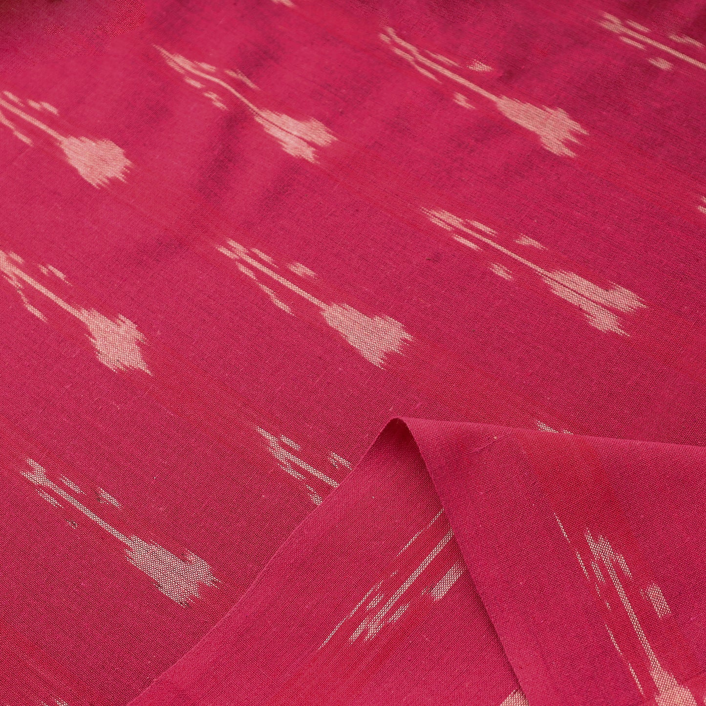 Pink - Handloom Cotton Pochampally Ikat Fabric 03