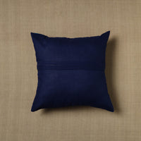 Blue - Patchwork Cotton Kanchipuram Cushion Cover (16 x 16 in) 10