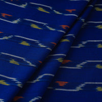 Blue - Handloom Cotton Pochampally Ikat Fabric 07