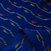 Blue - Handloom Cotton Pochampally Ikat Fabric 07