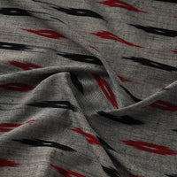 Grey - Handloom Cotton Pochampally Ikat Fabric 09