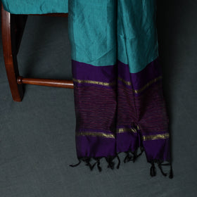 Pochampally Ikat Silk Cotton Kurta,Bottom & Dupatta Unstitched Dress Material Suit Set 03