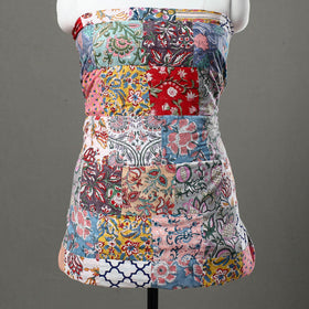 Multicolor - sanganeri patchwork unstitched kurta material