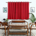 Buy Red Cotton Window Jacquard Curtain (5 x 3 Feet)