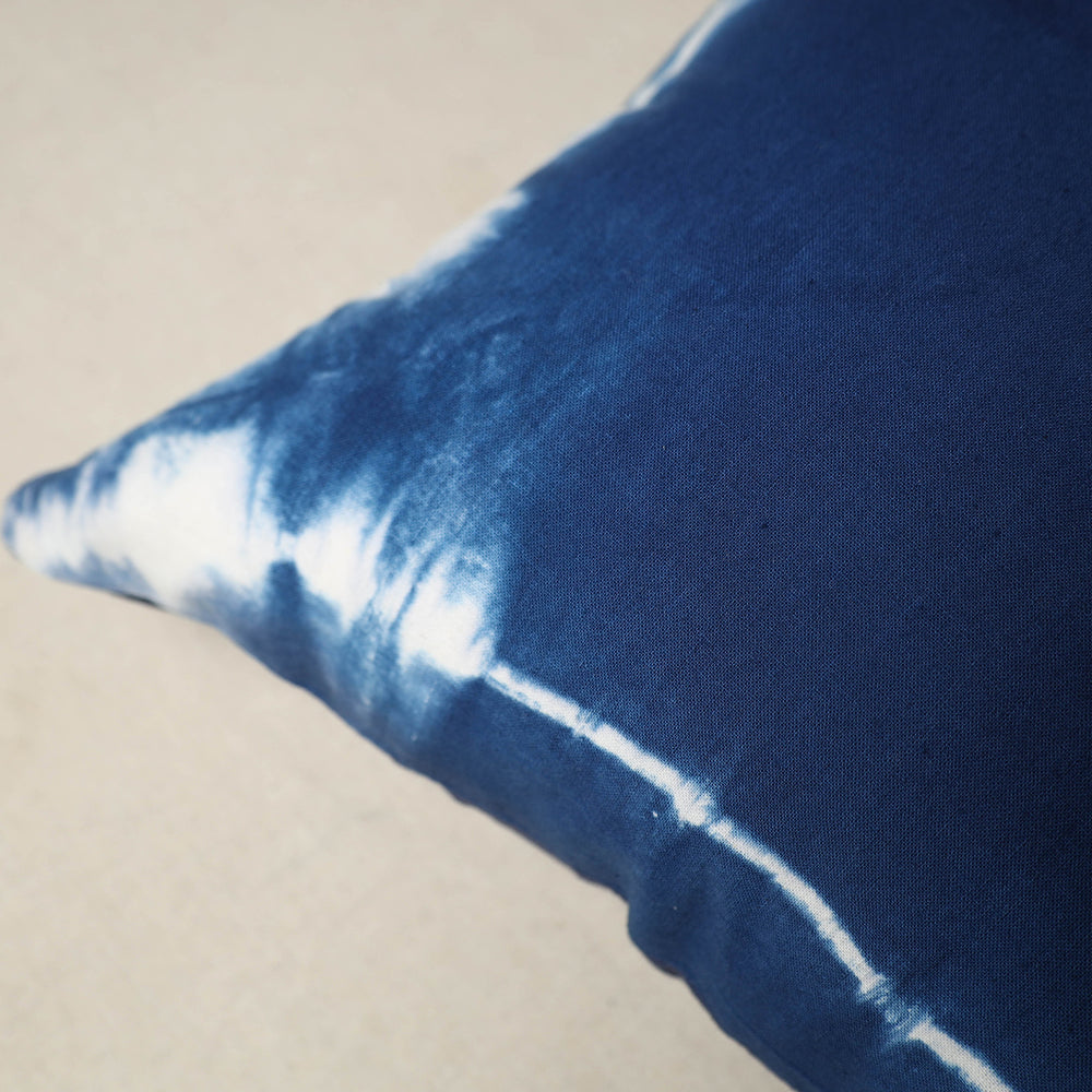 Blue - Shibori Tie-Dye Cotton Cushion Cover 02