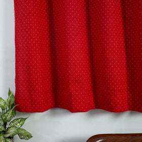 Buy Red Cotton Window Jacquard Curtain (5 x 3 Feet)