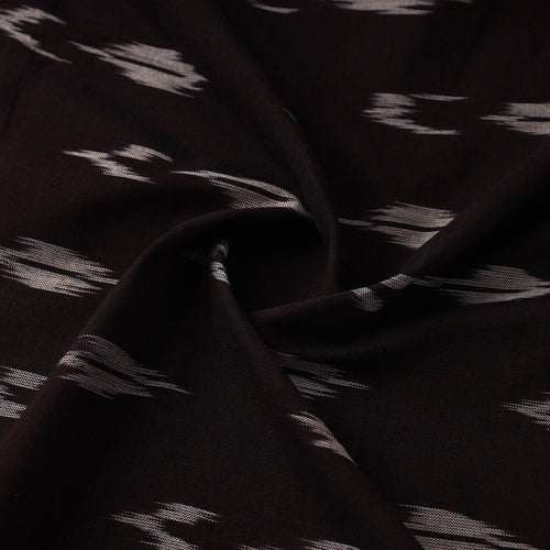 Black - Handloom Cotton Pochampally Ikat Fabric 14