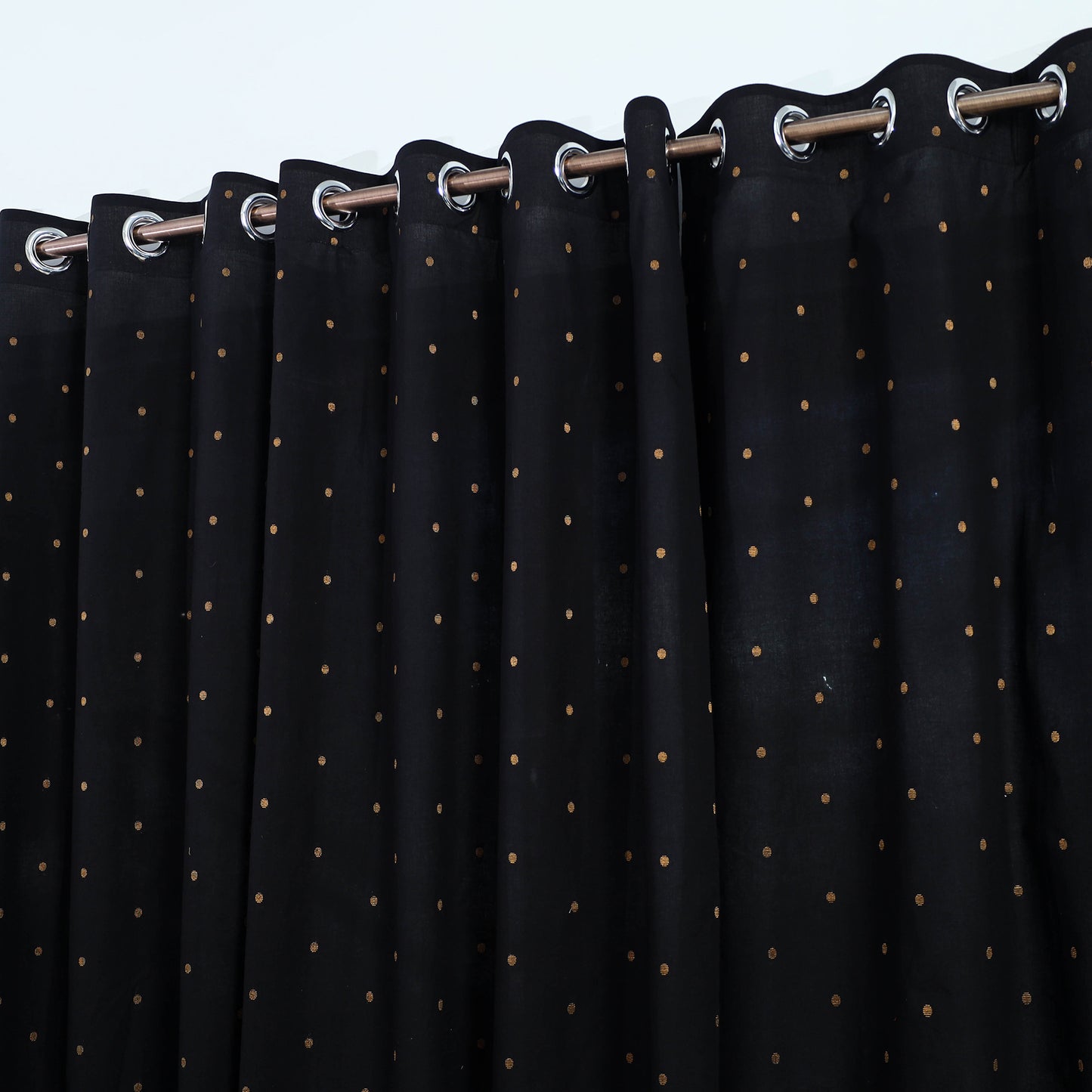 Buy Black Cotton Window Jacquard Curtain (5 x 3 Feet)