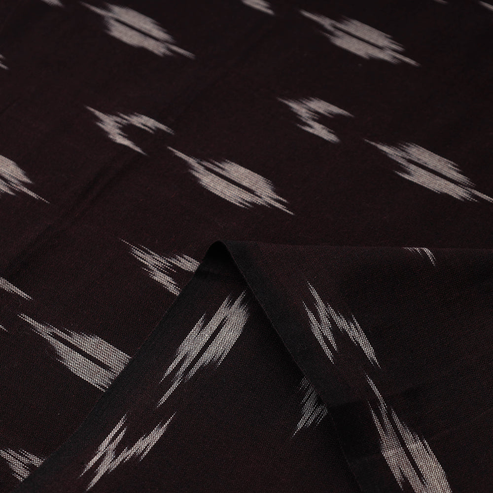 Black - Handloom Cotton Pochampally Ikat Fabric 14