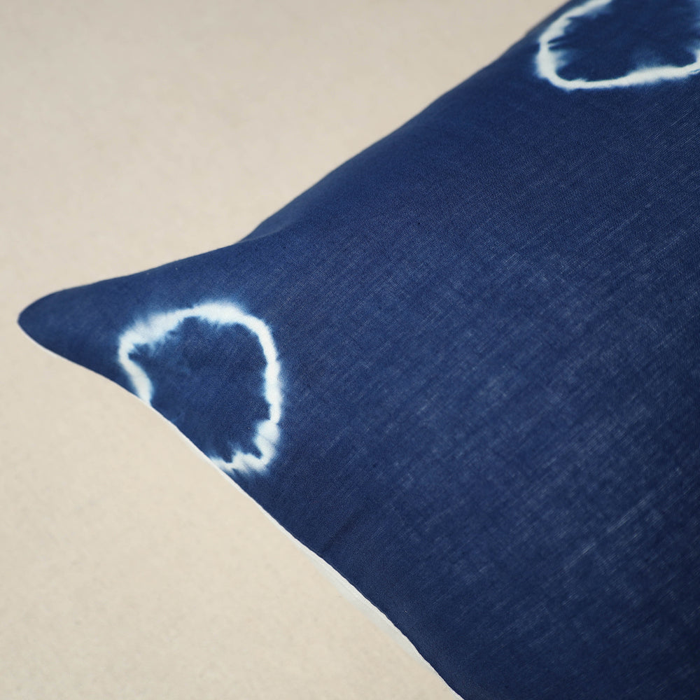 Blue - Shibori Tie-Dye Cotton Cushion Cover 03