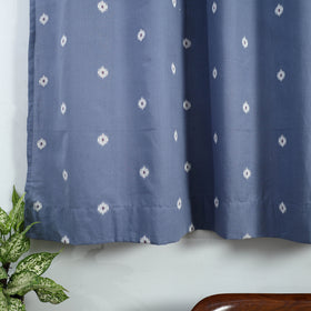 Buy Blue Cotton Window Jacquard Curtain (5 x 3 Feet)