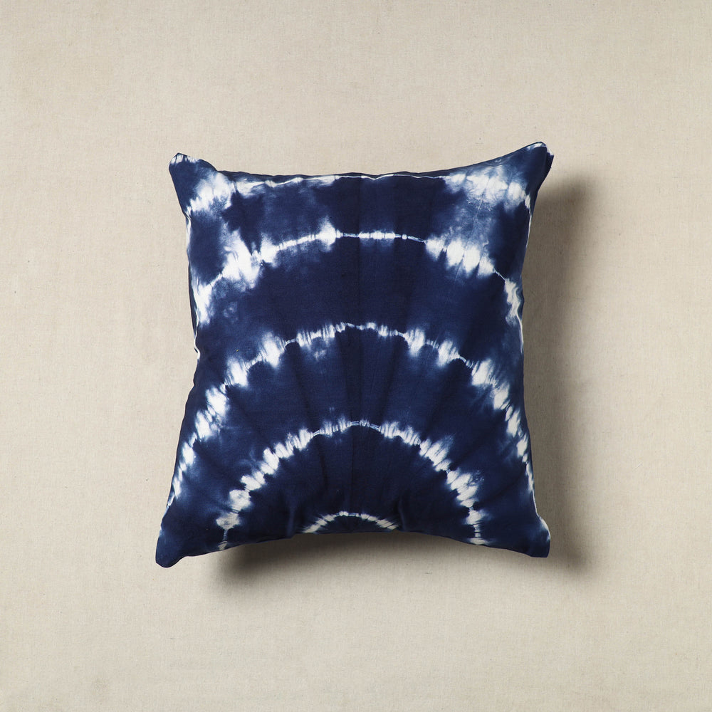 Blue - Shibori Tie-Dye Cotton Cushion Cover 06