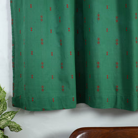 Buy Green Cotton Window Jacquard Curtain (5 x 3 Feet)