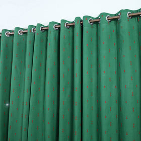 Buy Green Cotton Window Jacquard Curtain (5 x 3 Feet)