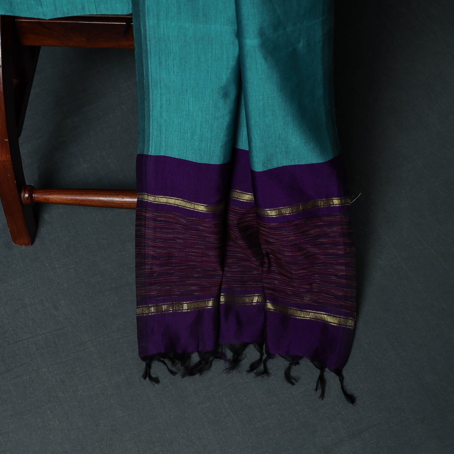 Pochampally Ikat Silk Cotton Kurta,Bottom & Dupatta Unstitched Dress Material Suit Set 07