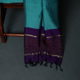 Pochampally Ikat Silk Cotton Kurta,Bottom & Dupatta Unstitched Dress Material Suit Set 07