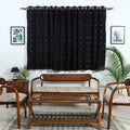Black - Cotton Window Jacquard Curtain (5 x 3 Feet) 23