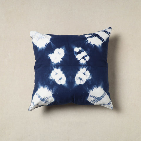 Blue - Shibori Tie-Dye Cotton Cushion Cover 10