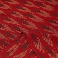 Red - Handloom Cotton Pochampally Ikat Fabric 19