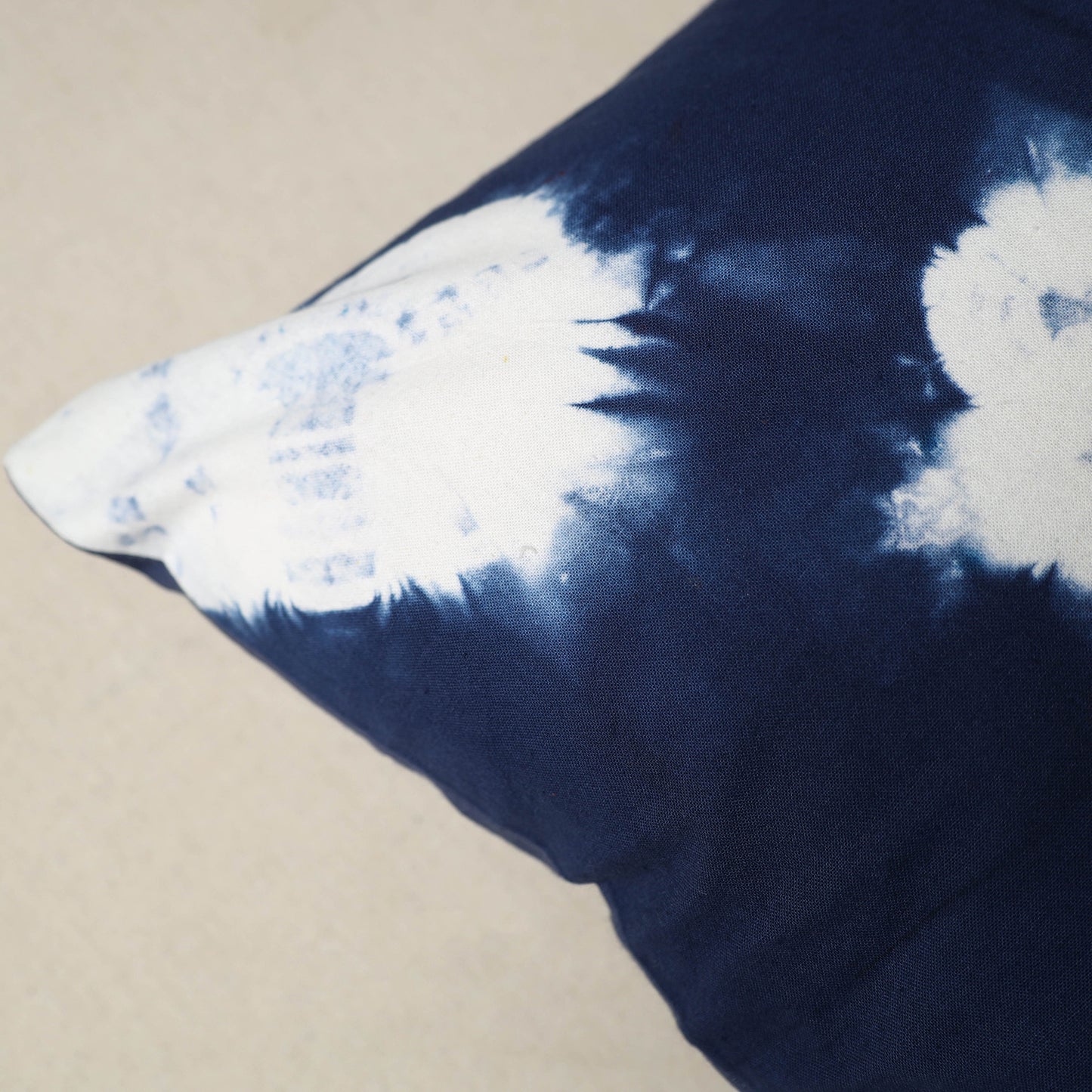 Blue - Shibori Tie-Dye Cotton Cushion Cover 10