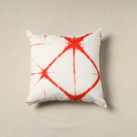 Red - Shibori Tie-Dye Cotton Cushion Cover 12